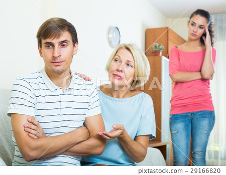 Family members trying to make it out with offended man 29166820