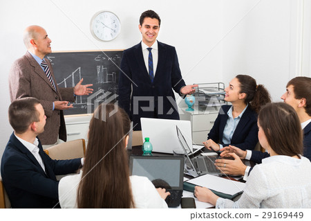 meeting of multinational team 29169449