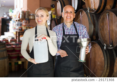 Portrait of two positive wine makers taking wine Portrait of two positive wine makers taking wine 29171308