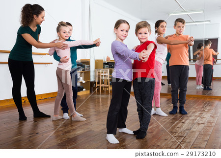 glad little boys and girls dancing pair dance 29173210