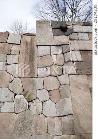 Colored paper strip stone wall Colored paper strip stone wall 29174239