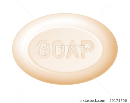 Ellipse bar of soap isolated on white. Easy Ellipse bar of soap isolated on white. Easy 29175706