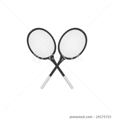 Crossed tennis rackets in retro design Crossed tennis rackets in retro design 29175725