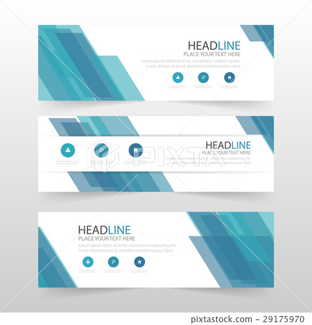 Blue abstract corporate business banner template 29175970