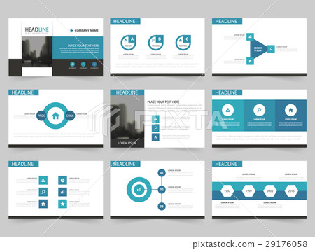 Blue Abstract presentation templates Infographic 29176058