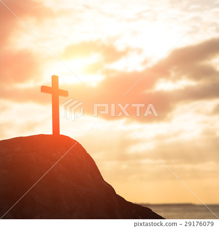 silhouette of cross silhouette of cross 29176079