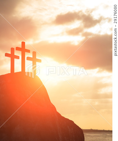 silhouette of cross 29176080