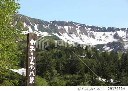 Kamifura的Hakkei Asahidake的剩余雪 29176534