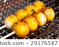 Baked skewers dumplings 29176587