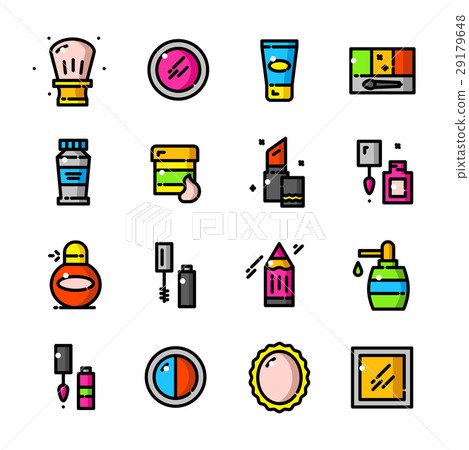 Thin line Makeup icons set, vector illustration - Stock Illustration ...