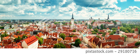 Panoramic view to old Tallinn 29180716