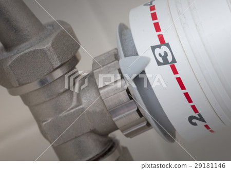 Temperature knob of radiator, used and dusty Temperature knob of radiator, used and dusty 29181146