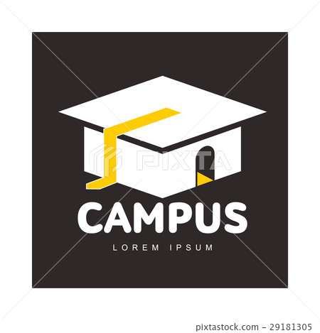 Graphic three colored square academic, graduation 29181305