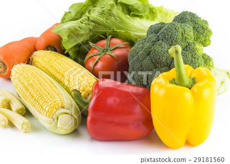 Fresh vegetables on white background Fresh vegetables on white background 29181560