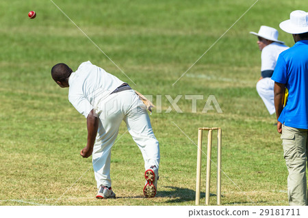 Cricket Game Action Bowler Cricket Game Action Bowler 29181711