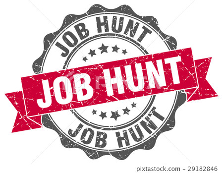 job hunt stamp. sign. seal 29182846