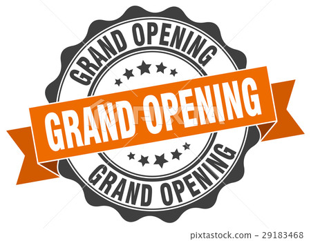 grand opening stamp. sign. seal 29183468