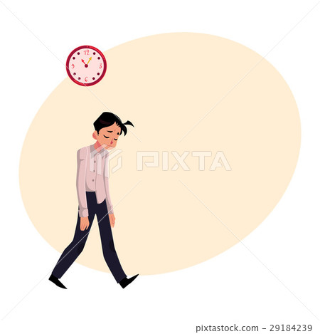 Young tired, upset, exhausted businessman feeling 29184239