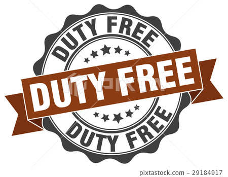duty free stamp. sign. seal 29184917