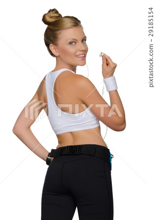 Woman with accessories for playing sports Woman with accessories for playing sports 29185154