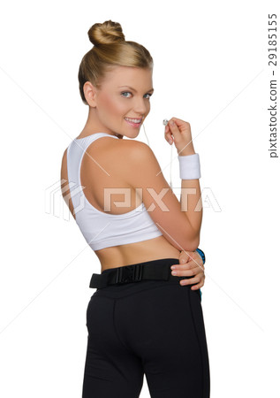 Woman with accessories for playing sports Woman with accessories for playing sports 29185155
