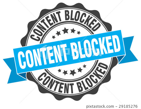 content blocked stamp. sign. seal 29185276