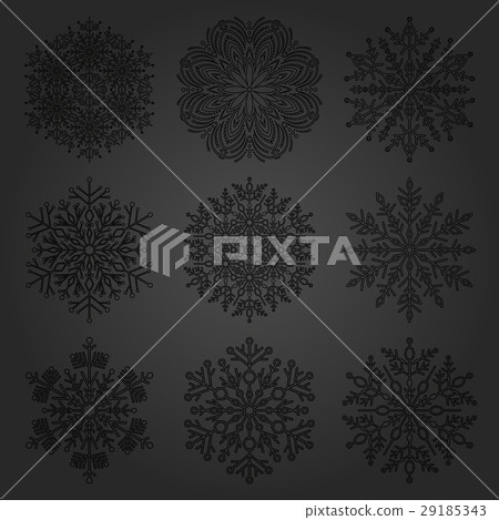 Set of Snowflakes 29185343