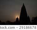 Mahabodhi temple sinking in the sunset Bodhi god of Boddagaya 29186678