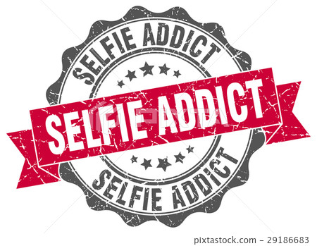 selfie addict stamp. sign. seal 29186683