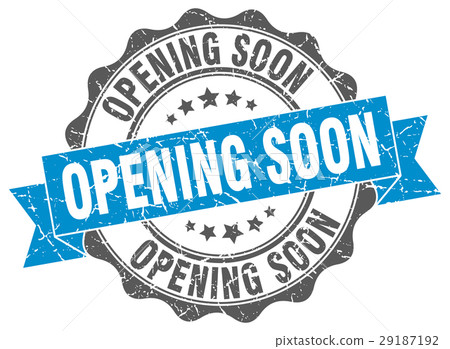 opening soon stamp. sign. seal 29187192