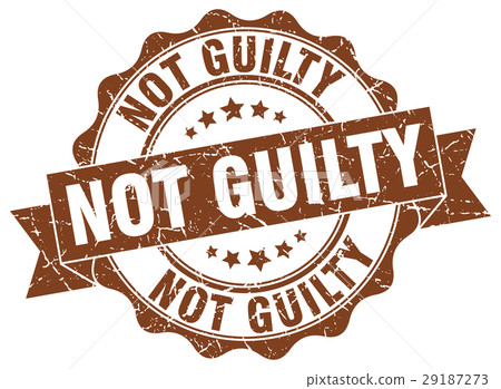 not guilty stamp. sign. seal 29187273