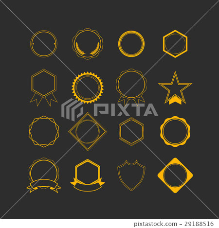 Set of medals isolated on white. label designs. 29188516
