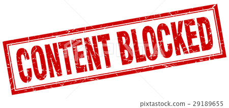 content blocked square stamp 29189655