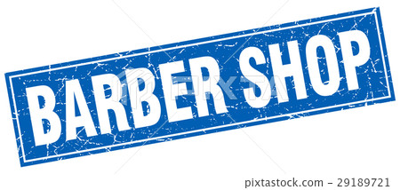 barber shop square stamp 29189721