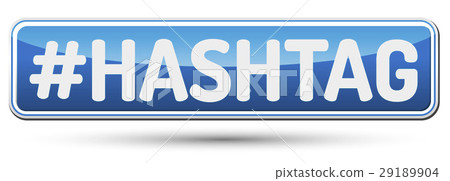 HASHTAG - Abstract beautiful button with text. HASHTAG - Abstract beautiful button with text. 29189904
