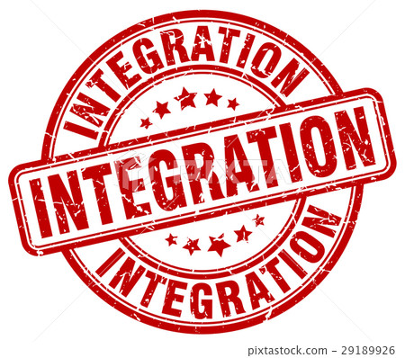 integration red grunge stamp 29189926