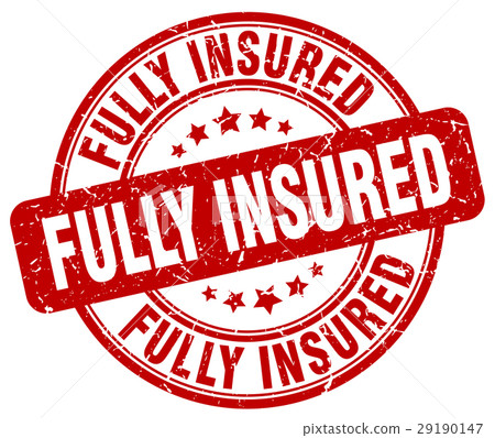 fully insured red grunge stamp fully insured red grunge stamp 29190147