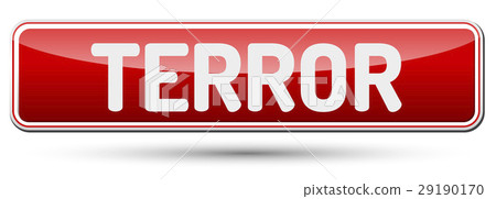 TERROR - Abstract beautiful button with text. TERROR - Abstract beautiful button with text. 29190170