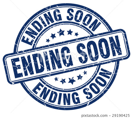 ending soon blue grunge stamp 29190425