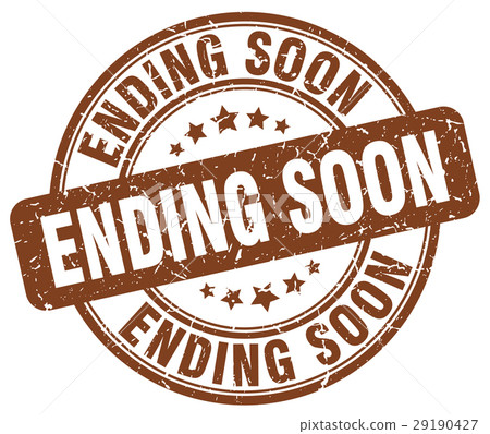 ending soon brown grunge stamp 29190427