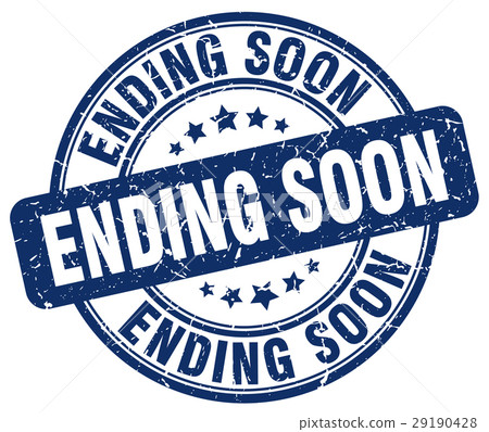 ending soon blue grunge stamp 29190428