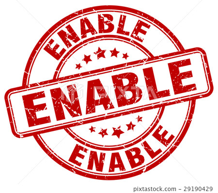 enable red grunge stamp 29190429