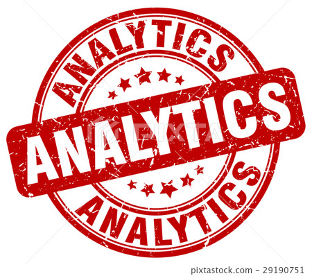 analytics red grunge stamp 29190751