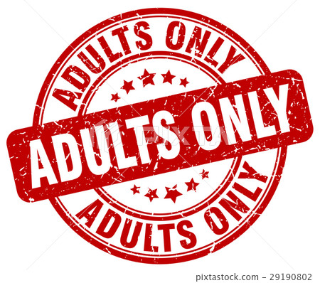 adults only red grunge stamp 29190802