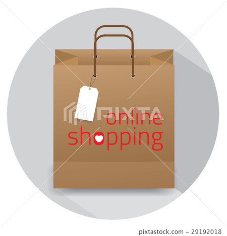 online shopping bag icon, e-commerce concept 29192018