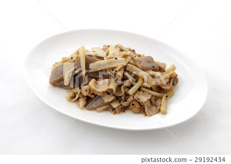 炒烏冬面，豬肉和魔芋炒香辣米飯 29192434