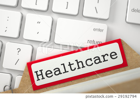 Card File with Healthcare. 3d. 29192794