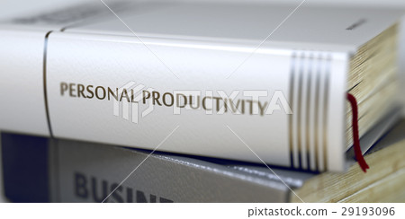Personal Productivity Concept on Book Title. 3d. 29193096