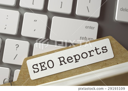 File Card with SEO Reports. 3d. File Card with SEO Reports. 3d. 29193109