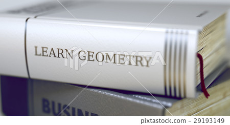 Book Title on the Spine - Learn Geometry. 3d. Book Title on the Spine - Learn Geometry. 3d. 29193149
